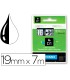 Cinta dymo negro transparente 19mm x 7 mt d1