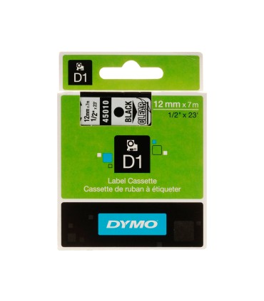 Cinta dymo negro transparente 12mm x7 mt d1