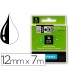 Cinta dymo negro transparente 12mm x7 mt d1