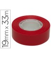 Cinta adhesiva apli 33 mt x 19 mm color rojo