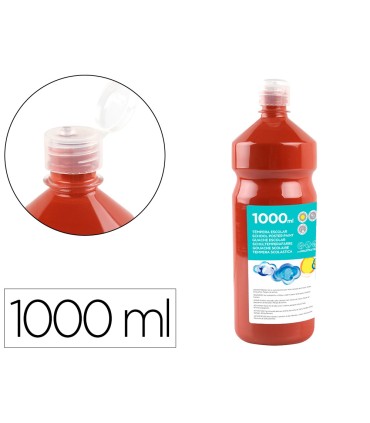 Tempera liquida liderpapel escolar 1000 ml marron