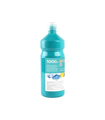 Tempera liquida liderpapel escolar 1000 ml turquesa