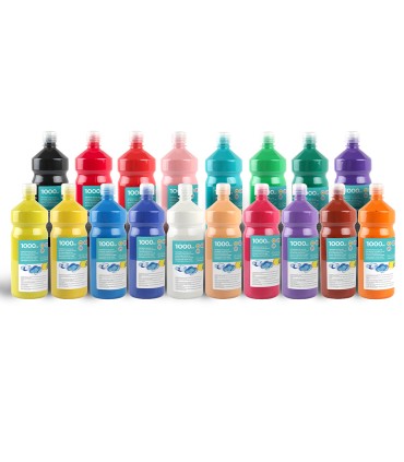 Tempera liquida liderpapel escolar 1000 ml azul