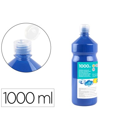 Tempera liquida liderpapel escolar 1000 ml azul marino