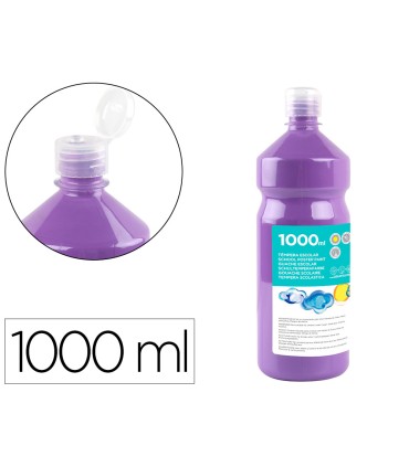 Tempera liquida liderpapel escolar 1000 ml lila