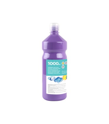 Tempera liquida liderpapel escolar 1000 ml lila