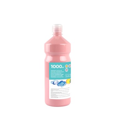 Tempera liquida liderpapel escolar 1000 ml rosa