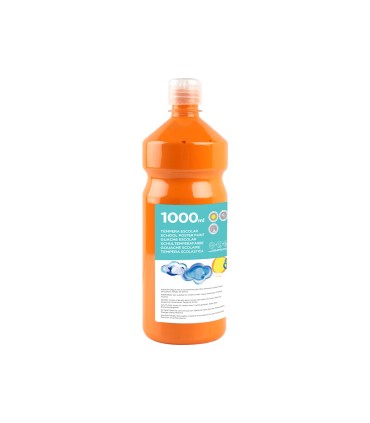 Tempera liquida liderpapel escolar 1000 ml naranja