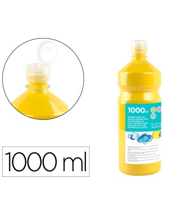 Tempera liquida liderpapel escolar 1000 ml amarillo