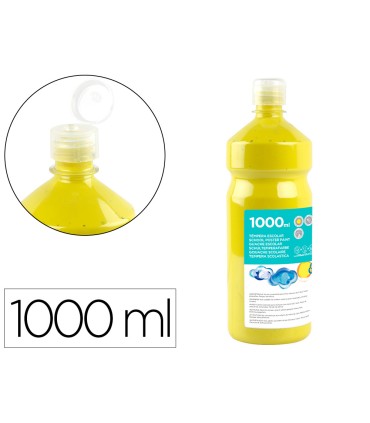 Tempera liquida liderpapel escolar 1000 ml amarillo limon