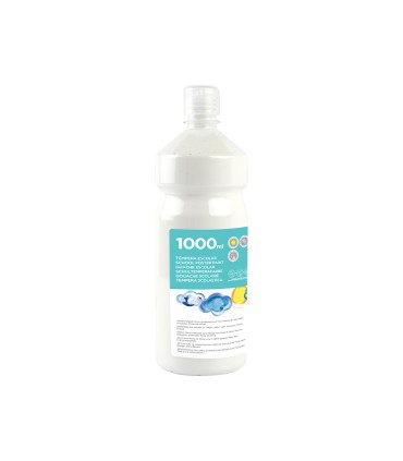 Tempera liquida liderpapel escolar 1000 ml blanco