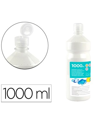 Tempera liquida liderpapel escolar 1000 ml blanco