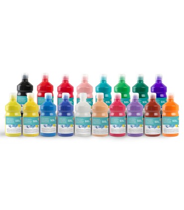 Tempera liquida liderpapel escolar 500 ml verde