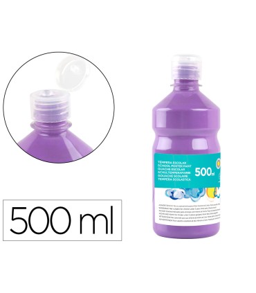 Tempera liquida liderpapel escolar 500 ml lila