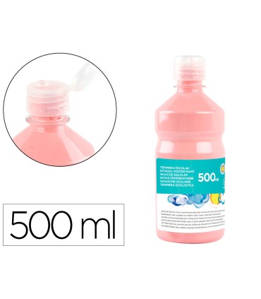 Tempera liquida liderpapel escolar 500 ml rosa