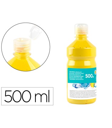 Tempera liquida liderpapel escolar 500 ml amarillo