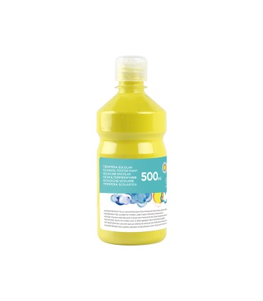 Tempera liquida liderpapel escolar 500 ml amarillo limon