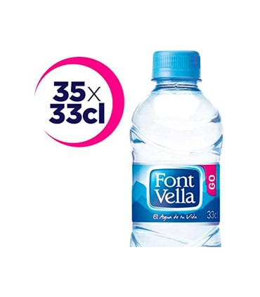 Agua mineral natural font vella botella sant hilari 330 ml