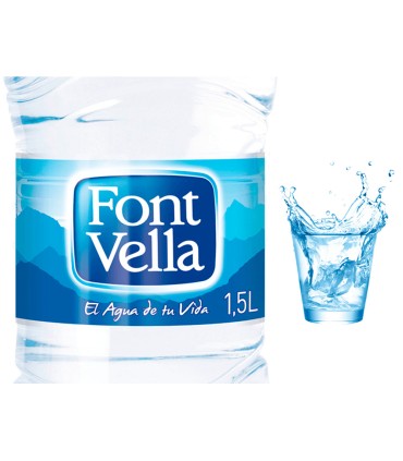 Agua mineral natural font vella botella sant hilari 15 l