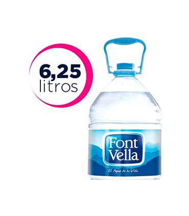 Agua mineral natural font vella sant hilari garrafa 625 l