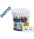 Rotulador giotto turbo color bote de 96 unidades 12 colorespor 8 unidades de cada color lavables con punta bloqueada