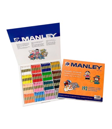 Lapices cera manley school pack de 192 unidades colores surtidos 16 x color