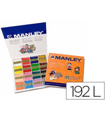 Lapices cera manley school pack de 192 unidades colores surtidos 16 x color