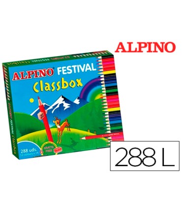 Lapices de colores alpino festival classbox caja de 288 unidades 12 colores surtidos