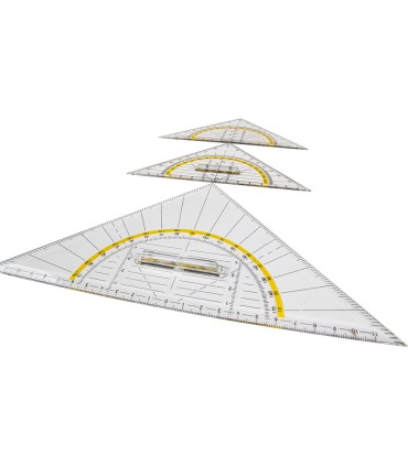 Escuadra liderpapel geometria 16 cm plastico cristal