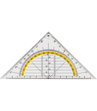 Escuadra liderpapel geometria 16 cm plastico cristal