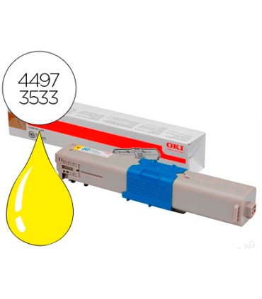 Toner oki c301dn c321dn amarillo 1500 pag