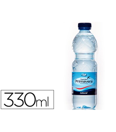 Agua mineral natural fuente primavera botella de 330 ml