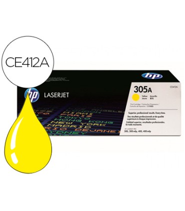 Toner hp 305a laserjet m351 m451 m375 m475 amarillo 2600 pag 