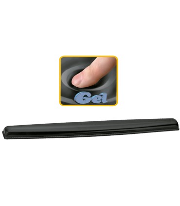 Reposamunecas de gel fellowes para teclado color negro 471x59x16 mm