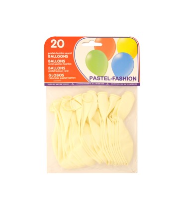 Globo 100 latex biodegradable blanco bolsa de 20 unidades