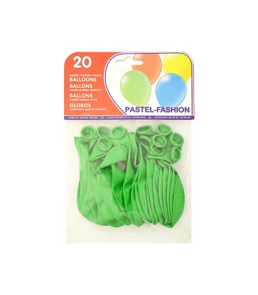 Globo 100 latex biodegradable verde pistacho bolsa de 20 unidades