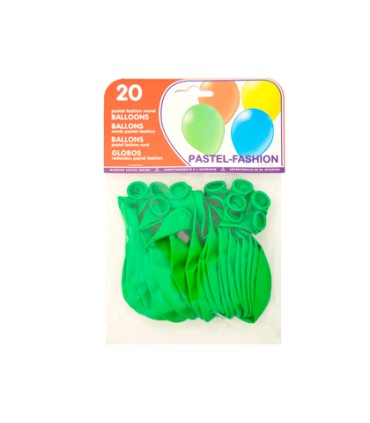 Globo 100 latex biodegradable verde pistacho bolsa de 20 unidades