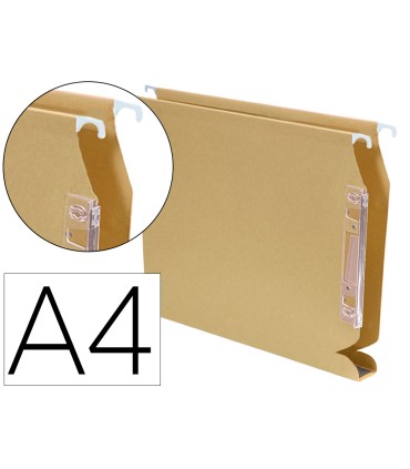 Carpeta colgante fade din a4 visor lateral 250x330x30 mm kraft