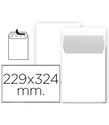 Sobre liderpapel bolsa n 8 blanco din 229x324 mm tira de silicona paquete de 25 unidades