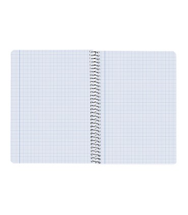 Cuaderno espiral liderpapel cuarto pautaguia tapa blanda 40h 75 gr cuadro pautado 25mmcon margen colores surtidos