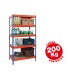 Estanteria metalica ar storage 180x90x45 cm 5 estantes 200kg por estante bandejas de maderasin tornillos azul naranja