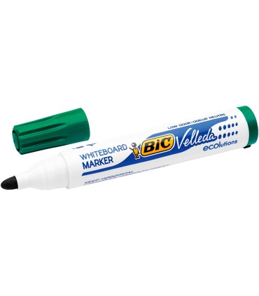 Rotulador bic velleda para pizarra verde punta redonda 13 mm