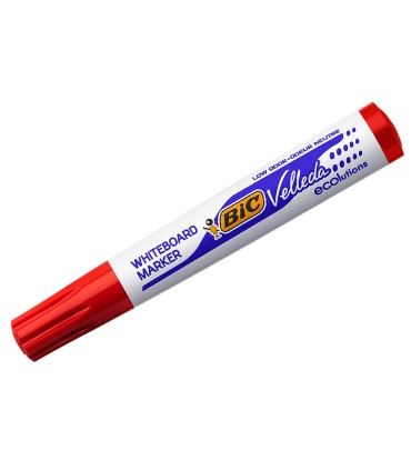 Rotulador bic velleda para pizarra rojo punta redonda 13 mm