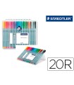 Rotulador staedtler triplus fineliner 334 estuche de 20 unidades colores surtidos