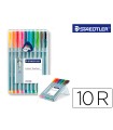 Rotulador staedtler triplus fineliner 334 estuche de 10 unidades colores surtidos