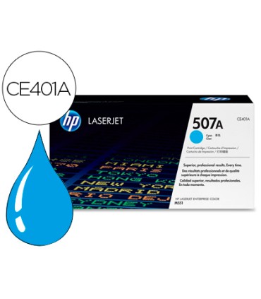 Toner hp 507a laserjet m551 m570 pro 500 cian 6000 pag