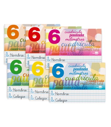 Libreta liderpapel pautaguia tapa cartoncillo 32 hojas din a5 70 g cuadriculado pautado 6 mm apaisado