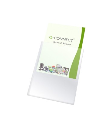 Funda portadocumento q connect din a7 150 micras pvc transparente con unero 74x105 mm