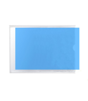 Funda portadocumento q connect din a7 150 micras pvc transparente con unero 74x105 mm