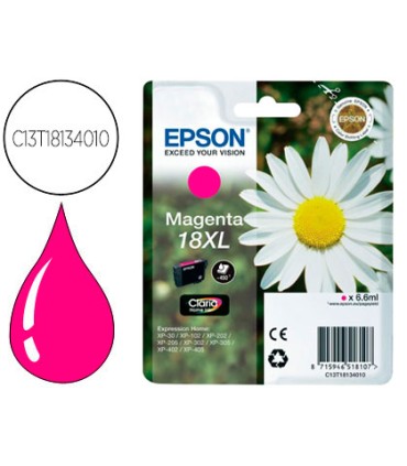 Ink jet epson t18xl magenta expression home xp 102 xp 205 xp 305 xp 405 capacidad 470 pag